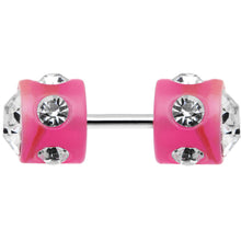 Load image into Gallery viewer, Pink Acrylic Gem Cheater Plug