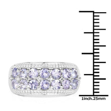 Load image into Gallery viewer, 1.44 Carat Genuine Tanzanite & White Topaz .925 Sterling Silver Ring