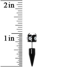 将图片加载到图库查看器,Black White Star Gem Fake Taper Ear Plug