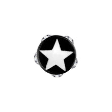 将图片加载到图库查看器,Black White Star Gem Fake Taper Ear Plug