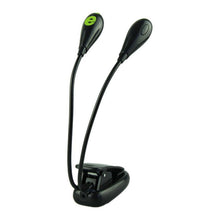 将图片加载到图库查看器,Super Adjustable Goosenecks Clip LED Lamp For Book Reading With Stand And Double Ligh Rechargeable 12 LED Warm Book Light, Clip On Bed Reading Light, Music Stand Lamp, 2 Brightness & 2 Goosenecks Light Up 2 Full Pages. Perfect For Bookworms, Kids & Music