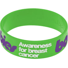 Load image into Gallery viewer, Green Purple Boobies Awareness for Breast Cancer Bracelet