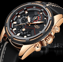 Load image into Gallery viewer, Waterproof Men's Sports Watch With Leather Transparent Belts, Chronometers Day View Perfect Gift
