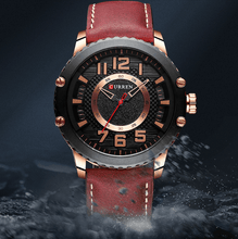 Load image into Gallery viewer, Men's Waterproof Sport Watch With Leather Belts And Large Numbers Details Unique Design Perfect Gift
