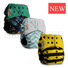 将图片加载到图库查看器,Modern Luxury Printed Washable Real Cloth Pocket Nappy,3 nappies/diapers Set For Girls and Boys Baby In Elegant Style