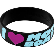 Load image into Gallery viewer, Black Aqua I Love Motor Boating Breast Cancer Bracelet