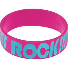 Load image into Gallery viewer, Pink Aqua Boobies Rock Breast Cancer Bracelet