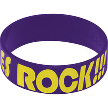 Load image into Gallery viewer, Puprle Yellow Boobies Rock Breast Cancer Bracelet