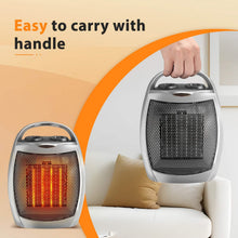 Load image into Gallery viewer, 1500W Portable Ceramic Space Heater with Thermostat & Safety Protection with Carry Handle