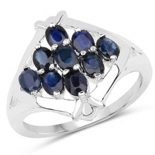 Load image into Gallery viewer, 1.80 Carat Genuine Blue Sapphire .925 Sterling Silver Ring