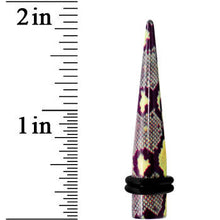 将图片加载到图库查看器,0G Green Snake Skin Acrylic Taper