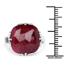 Load image into Gallery viewer, 13.65 Carat Dyed Ruby .925 Sterling Silver Ring