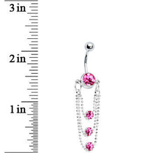 Load image into Gallery viewer, Pretty in Pink Dangle Belly Ring