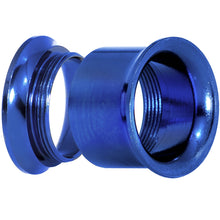 将图片加载到图库查看器,13mm Royal Blue Anodized Titanium Screw Fit Tunnel