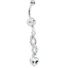将图片加载到图库查看器,Crystalline Spiral Twist Heart Belly Ring