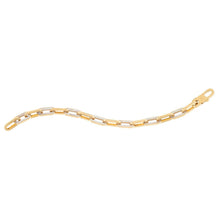 Load image into Gallery viewer, 14k Yellow Gold MOP Paperclip Gem Link Bracelet (7.00 mm)