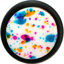 Load image into Gallery viewer, 1/2 Acrylic Rainbow Bubblegum Spatter Straight Taper