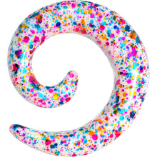将图片加载到图库查看器,00G Acrylic Rainbow Bubblegum Spatter Spiral Taper