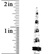 将图片加载到图库查看器,4G Clear Acrylic Glitter Black Skull Confetti Taper