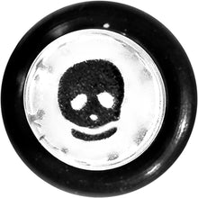 Load image into Gallery viewer, 2G Clear Acrylic Glitter Black Skull Confetti Taper