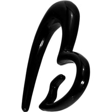 Load image into Gallery viewer, 0G Black Acrylic Broken Heart Taper
