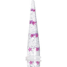 Load image into Gallery viewer, 1/2 Clear Acrylic Glitter Purple Star Confetti Taper