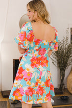 将图片加载到图库查看器,Printed New Summer Lady Smocked Puff Sleeve Mini Dress - Chic & Playful Dress For Girls with Ruffled Details and Feminine Fit