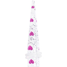 Load image into Gallery viewer, 0G Clear Acrylic Glitter Purple Heart Confetti Taper