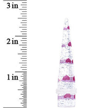 Load image into Gallery viewer, 1/2 Clear Acrylic Glitter Purple Heart Confetti Taper