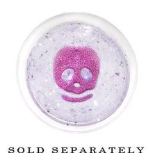 Load image into Gallery viewer, 6G Clear Acrylic Glitter Purple Skull Confetti Taper