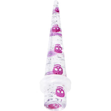 将图片加载到图库查看器,0G Clear Acrylic Glitter Purple Skull Confetti Taper