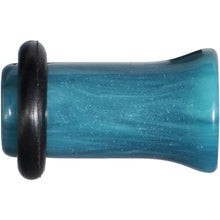 将图片加载到图库查看器,2G Teal Marble Swirl Acrylic Single Flare Plug Set