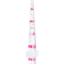 Load image into Gallery viewer, Clear Acrylic Glitter Pink Heart Confetti Taper 8G to 16mm