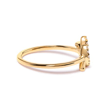 Load image into Gallery viewer, 10K Yellow Gold 1/10 Cttw Diamond Leaf and Branch Ring (H-I Color, I1-I2 Clarity) - Ring Size 7