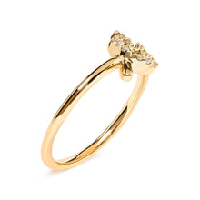 Load image into Gallery viewer, 10K Yellow Gold 1/10 Cttw Diamond Leaf and Branch Ring (H-I Color, I1-I2 Clarity) - Ring Size 7