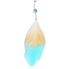 将图片加载到图库查看器,Natural Serenity Feather Dangle Belly Ring