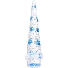 将图片加载到图库查看器,00G Clear Acrylic Glitter Blue Skull Confetti Taper