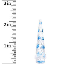 将图片加载到图库查看器,00G Clear Acrylic Glitter Blue Skull Confetti Taper