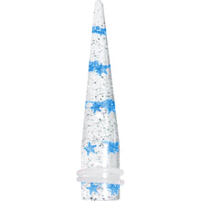 Load image into Gallery viewer, 1/2 Clear Acrylic Glitter Blue Star Confetti Taper