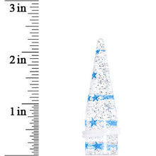 Load image into Gallery viewer, 5/8 Clear Acrylic Glitter Blue Star Confetti Taper