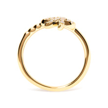 将图片加载到图库查看器,10K Yellow Gold 1/10 Cttw Diamond Palm Tree Statement Ring (H-I Color, I1-I2 Clarity) - Ring Size 7