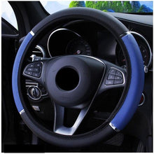 将图片加载到图库查看器,38CM Car Steering Wheel Cover Auto Steering Wheel Braid On The Steering Wheel Cover Case Steering Wheel Cover Universal Microfiber Leather Viscose Breathable Anti-Slip Universal Genuine Leather Auto Car Steering Wheel Cover Car Accessories