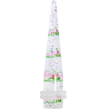 Load image into Gallery viewer, 0G Clear Acrylic Glitter Pink Cherry Confetti Taper