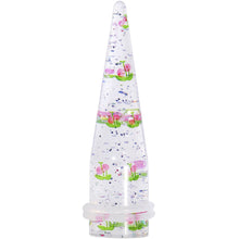 Load image into Gallery viewer, 9/16 Clear Acrylic Glitter Pink Cherry Confetti Taper