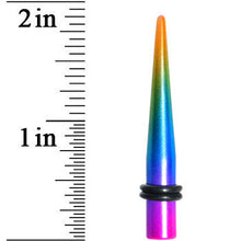 Load image into Gallery viewer, 2G Acrylic Electric Rainbow Straight Taper
