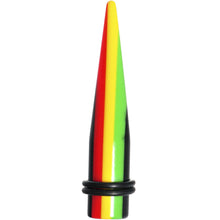 将图片加载到图库查看器,00G Acrylic Rasta Stripes Straight Taper