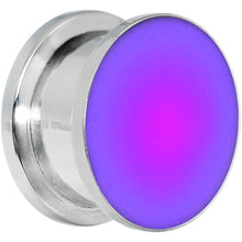 Load image into Gallery viewer, 5/8 Stainless Steel Purple LED Light Up Screw Fit Plug