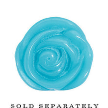 Load image into Gallery viewer, 1/2 Blue Rose Flower Acrylic Saddle Plug