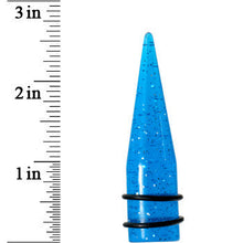 将图片加载到图库查看器,5/8 Blue Acrylic Silver Glitter Taper