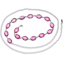 将图片加载到图库查看器,Aphrodite Amore Pink Gem Adjustable Belly Chain